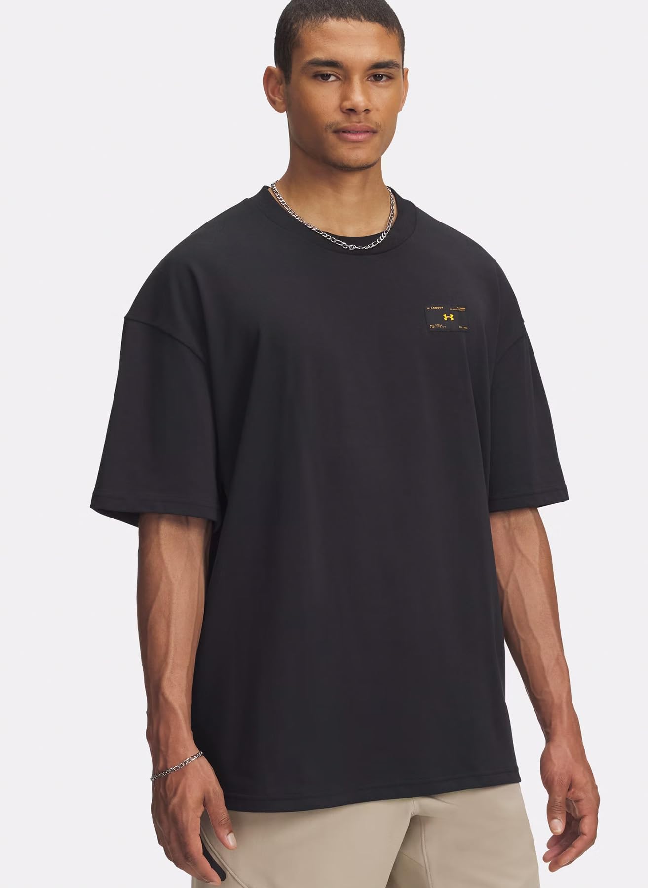 UA HWT WOVEN LABEL SS T-Shirt Erkek