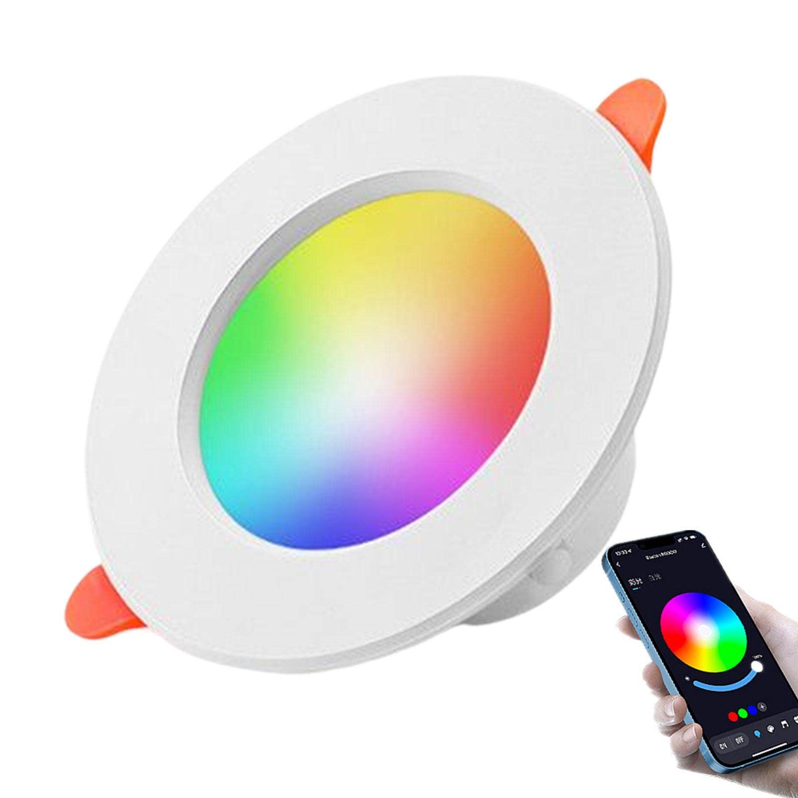 LED Recessed Lights - Ultra-Thin 4 Inch Led Recessed Lights Wireless,10W Smart Downlights RGBCW Voice Control Automatic Color-Changing Doodle Smart App for Ceiling