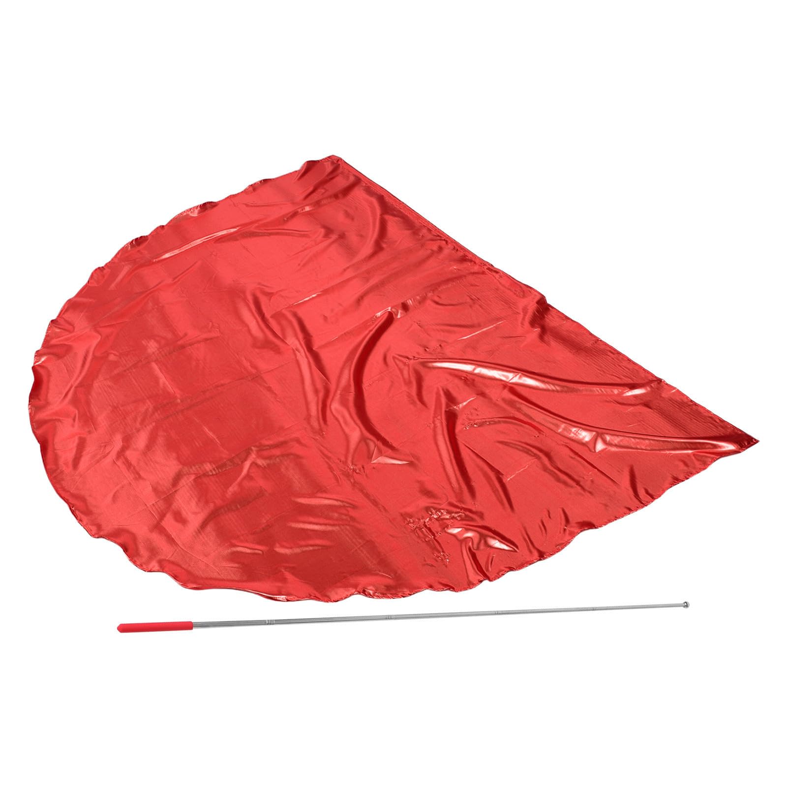 Banderas de adoración de acero inoxidable con tela roja para actuaciones artísticas de danza