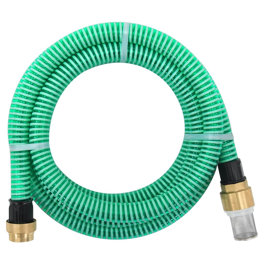 Manguera de aspiración con conectores de latón verde de 1,1 pulgadas y 10 m, manguera de agua flexible de PVC para riego de jardín, servicio de agua doméstica, accesorios de piscina, sin