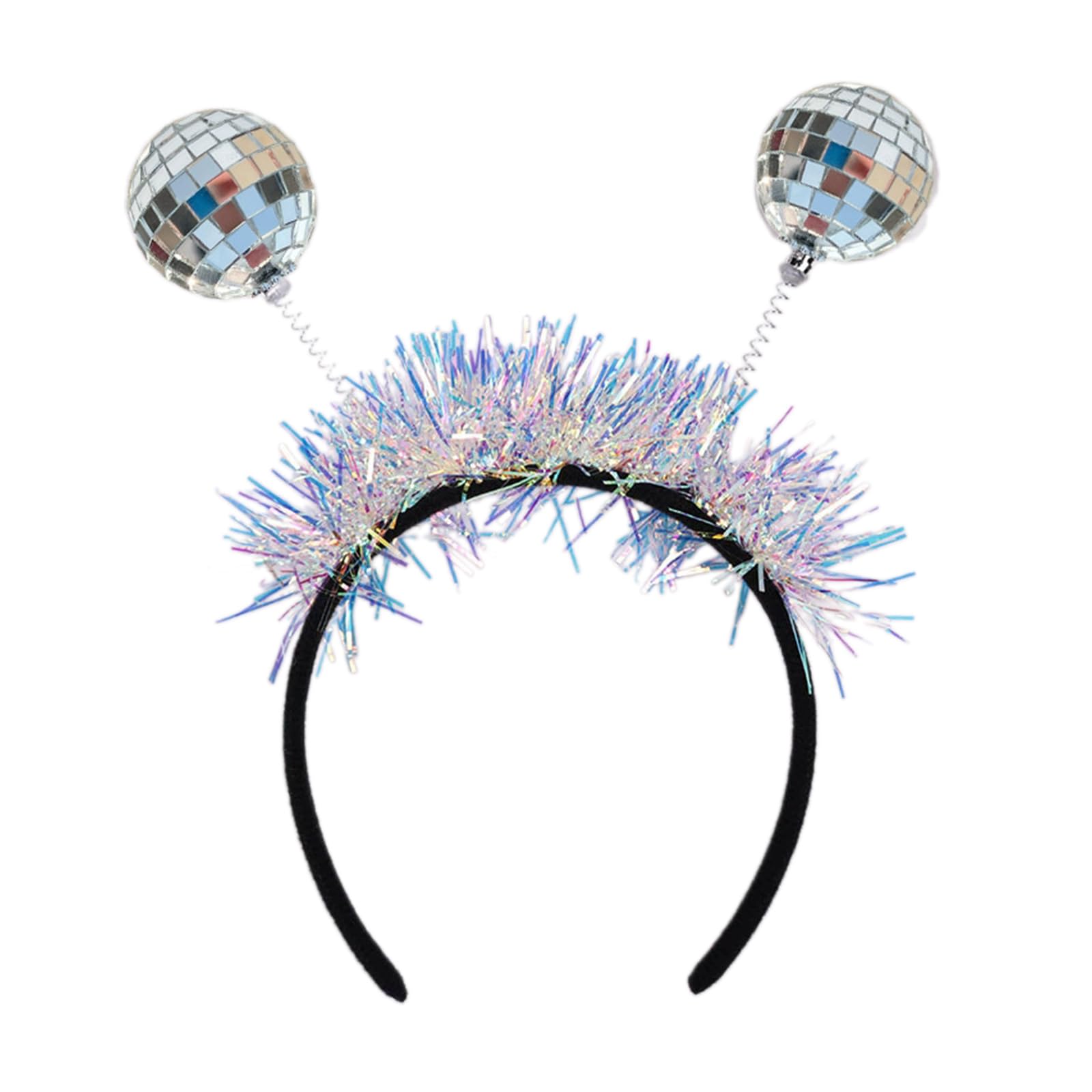 MICFENY Shining Dancing Party Hairband Glittering Hairhoop for Night Event Halloween Party Costume Accessory Headwear