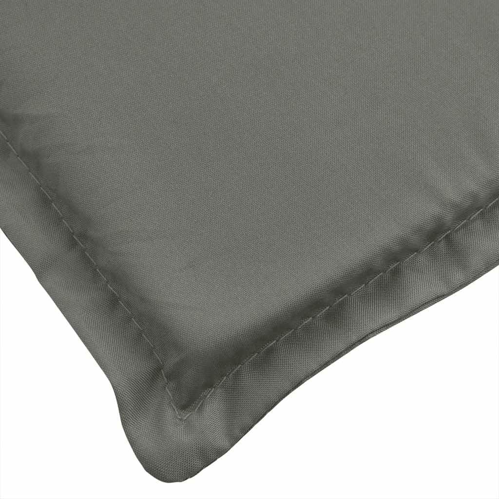 Cuscino per Lettino Prendisole Grigio Scuro 186x58x4 cm | Imbottitura morbida per sdraio da giardino, patio e soggiorno con laccetti antiscivolo e poggiatesta sagomato.