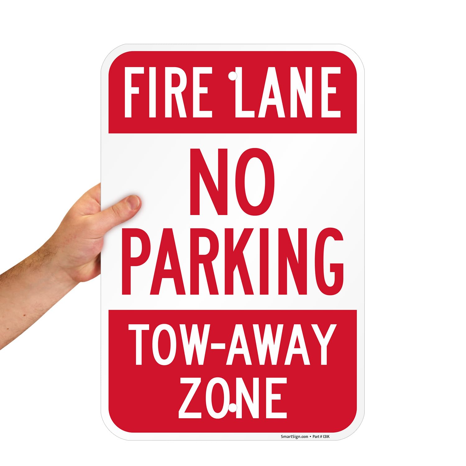 SmartSign „Fire Lane No Parking“ Schild Aus Aluminium 25,4x35,6 Cm – Laminiert, Wetterfest Für Den Außenbereich (2 Stück, USA)