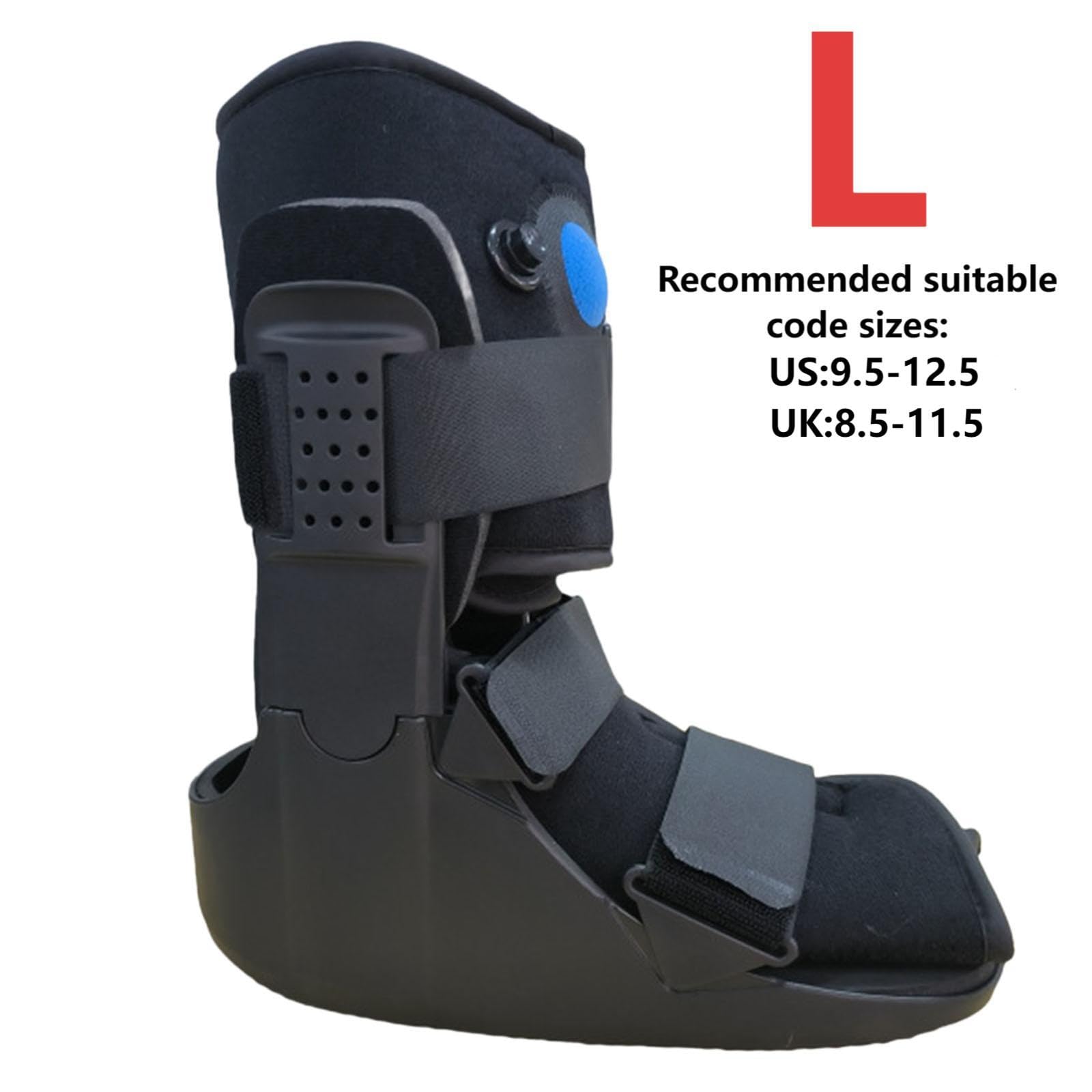Tobillera ligera con forma corta de aire, botas de protección para fracturas de tendones esguince agudo, dedos rotos, lesiones en el pie, recuperación, estabilización, seguridad deportiva