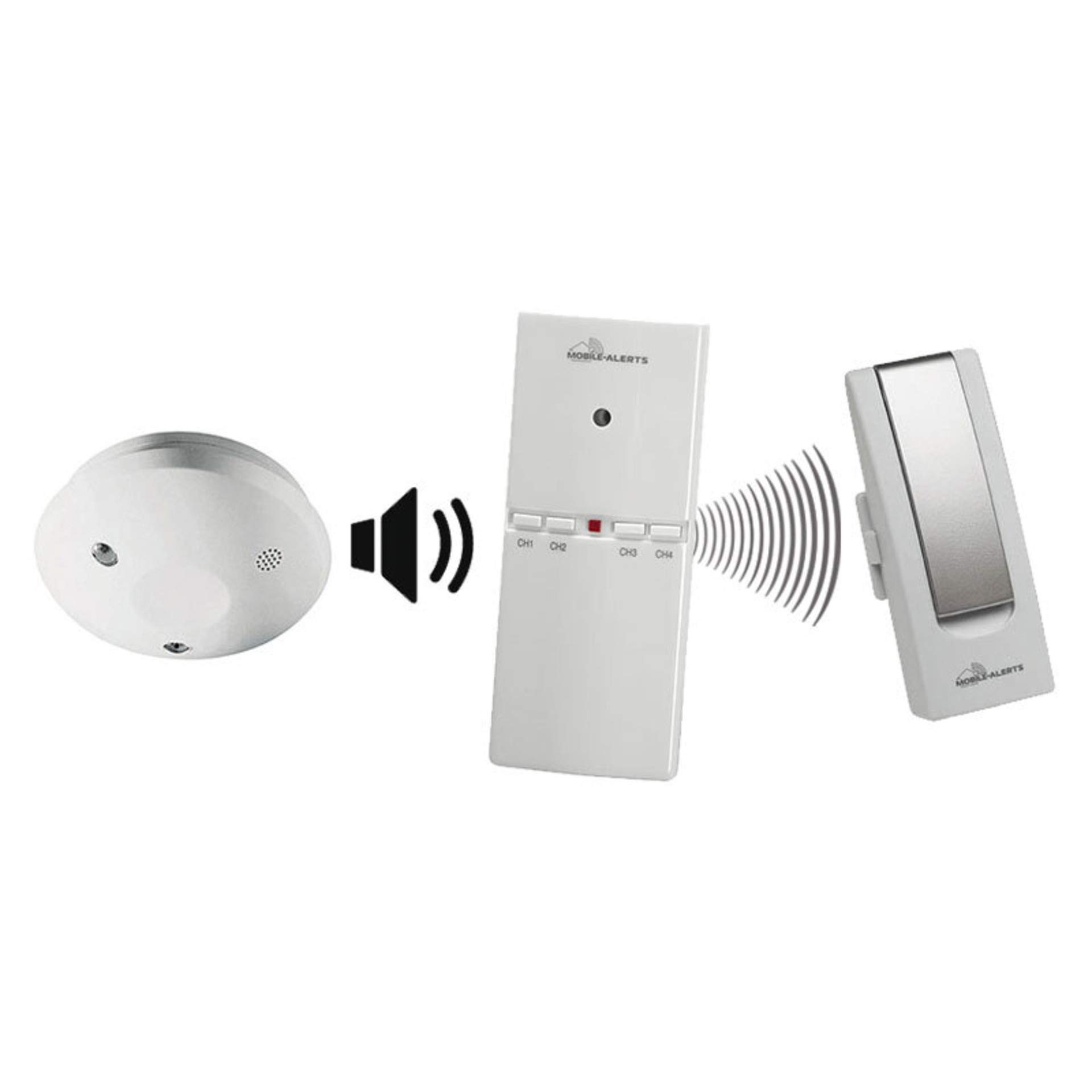 Czujka sygnałowa Technoline Ma 10860, monitorowanie czujki dymu/CO/CO2, biała
