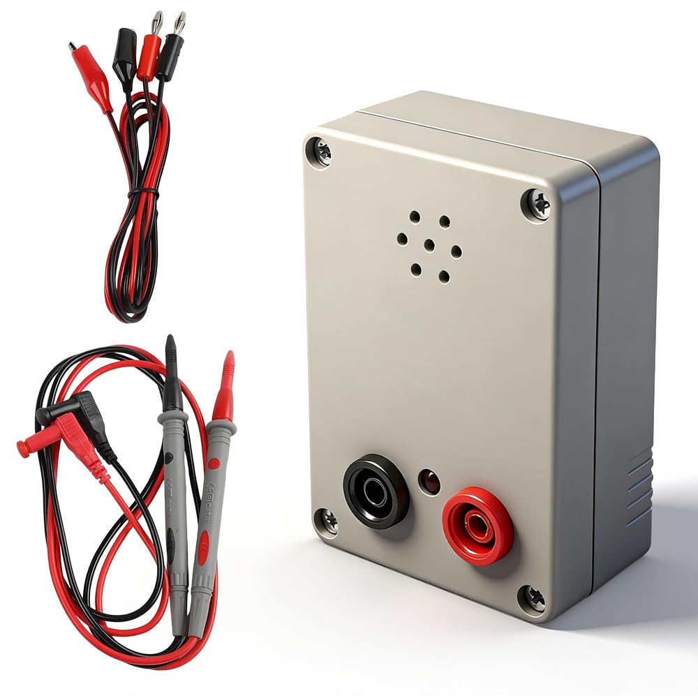 Tester di Continuità, HOVCEH 9V Tester Elettrico con Cicalino, Indicatore e Puntali per Tester per Cavi, Fili e Linee PCB