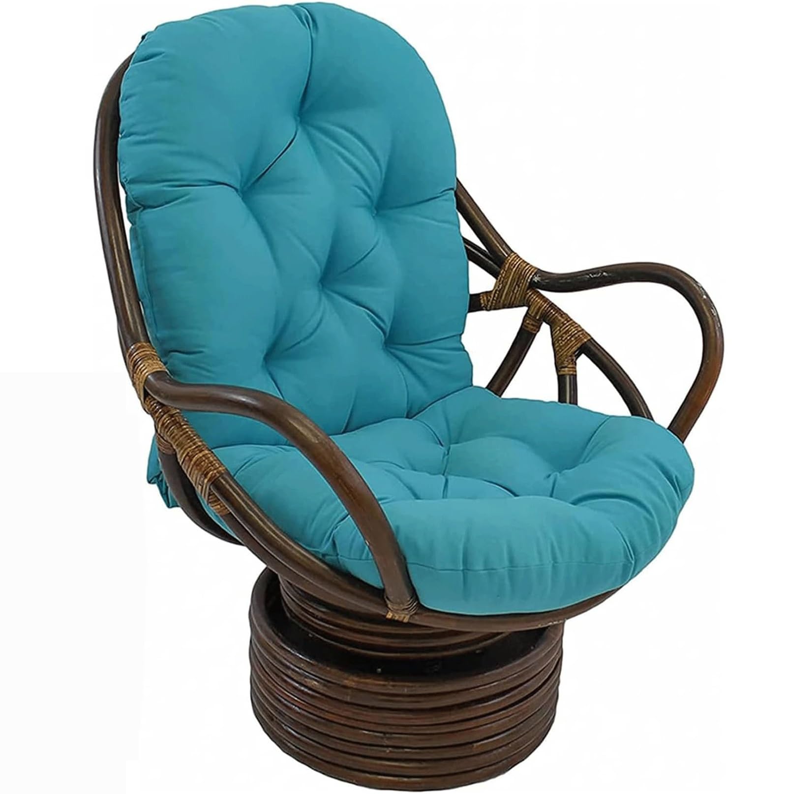 uyeoco Lounger Cushion Pad, Swivel Rocker Chair Cushion, Garden Patio Thick Large Rocking Chair Cushion, for Rattan Recliner Indoor Outdoor(L1)