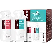 Karseell Maca Essence Shampoo and Conditioner Set, Travel Size, for Fine, Flat and Thinning Hair, with Argan Oil, Fresh Scent, 16.23Fl Oz 10ml*2, 24 Set