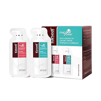Karseell Maca Essence Shampoo and Conditioner Set, Travel Size, for Fine, Flat and Thinning Hair, with Argan Oil, Fresh Scent, 16.23Fl Oz 10ml*2, 24 Set
