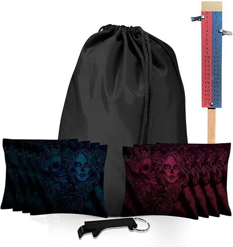 BackYardGamesUSA Juego de 8 bolsas de Cornhole profesionales reguladoras, Tournament Slick n Stick Cornhole, bolsas para juegos de Cornhole