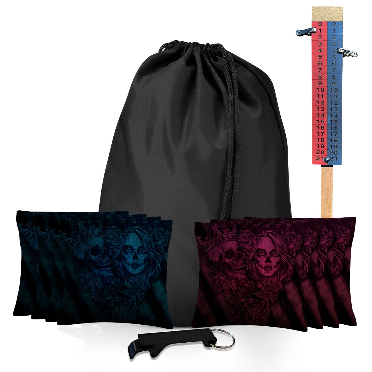 CornholeGamesUSA Cornhole Bags Sets of 8 Regulation Professional, Tournament Slick n Stick Corn Hole Beans Bags for Cornhole Games