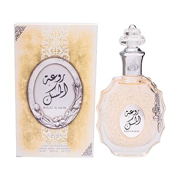 Lattafa Perfumes Rouat Al Musk for Unisex Eau de Parfum Spray, 3.40 Ounces / 100 ml