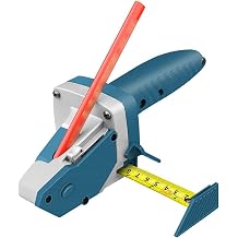 Gypsum Board Cutting Tool, Plasterboard Cutter Scriber Automatic Cutting Artifact Cutter Tool Woodworking Hand Tools With 5 Blades 5m Measure Tape Scale Scribe Measuring Tape Utility Knife