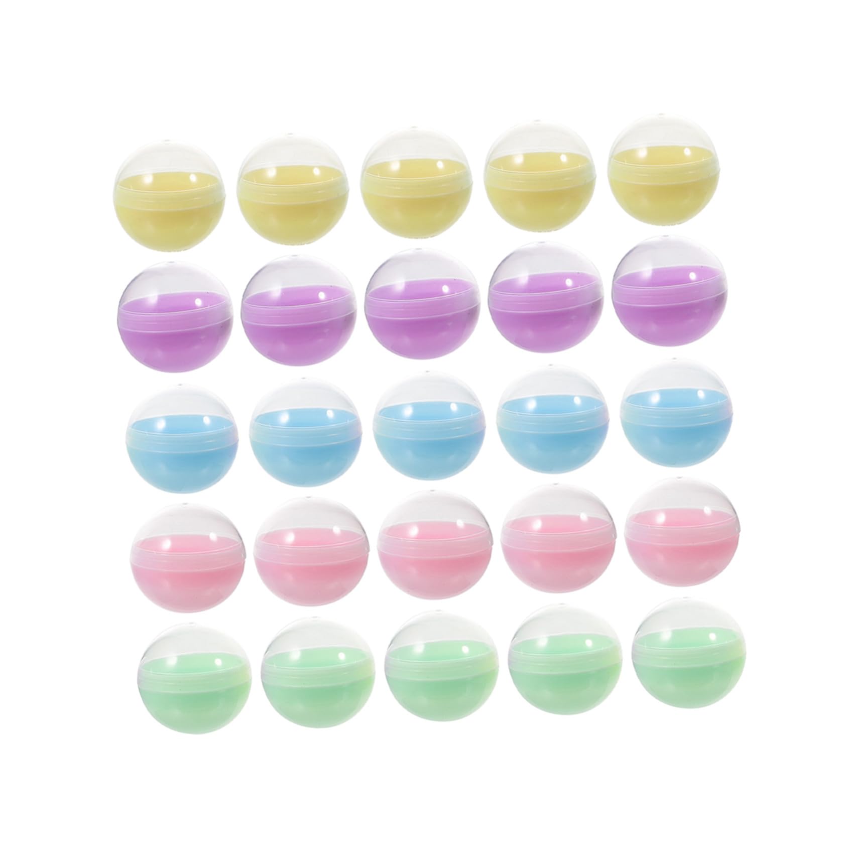 WHAMVOX 100pcs Bulk Toy Capsules 28mm round Plastic Capsules Translucent Macaron Colors Party Favor Containers Vending Machine Prizes for Easter Basket and Parties