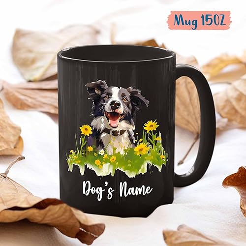 Miniatura 5 de Taza personalizada con nombre, taza de café para amantes de Border Collie, taza Border Collie, regalos conmemorativos para amantes de las mascotas,