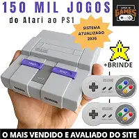 Mini Console Retro Gamer Super Nintendo com 150 mil Jogos Mais 2 Controles Super 3D Games