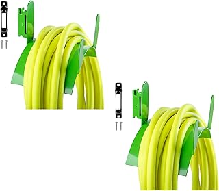 AUTOSwpozo 2 Pack E-Track Hoses Holder, Heavy Duty E Track Hooks for Hoses, Cords, and Cables Organized, 2 Pcs E-Track Hooks & 2 Pcs Single Slot, E-Track Accessories (Green