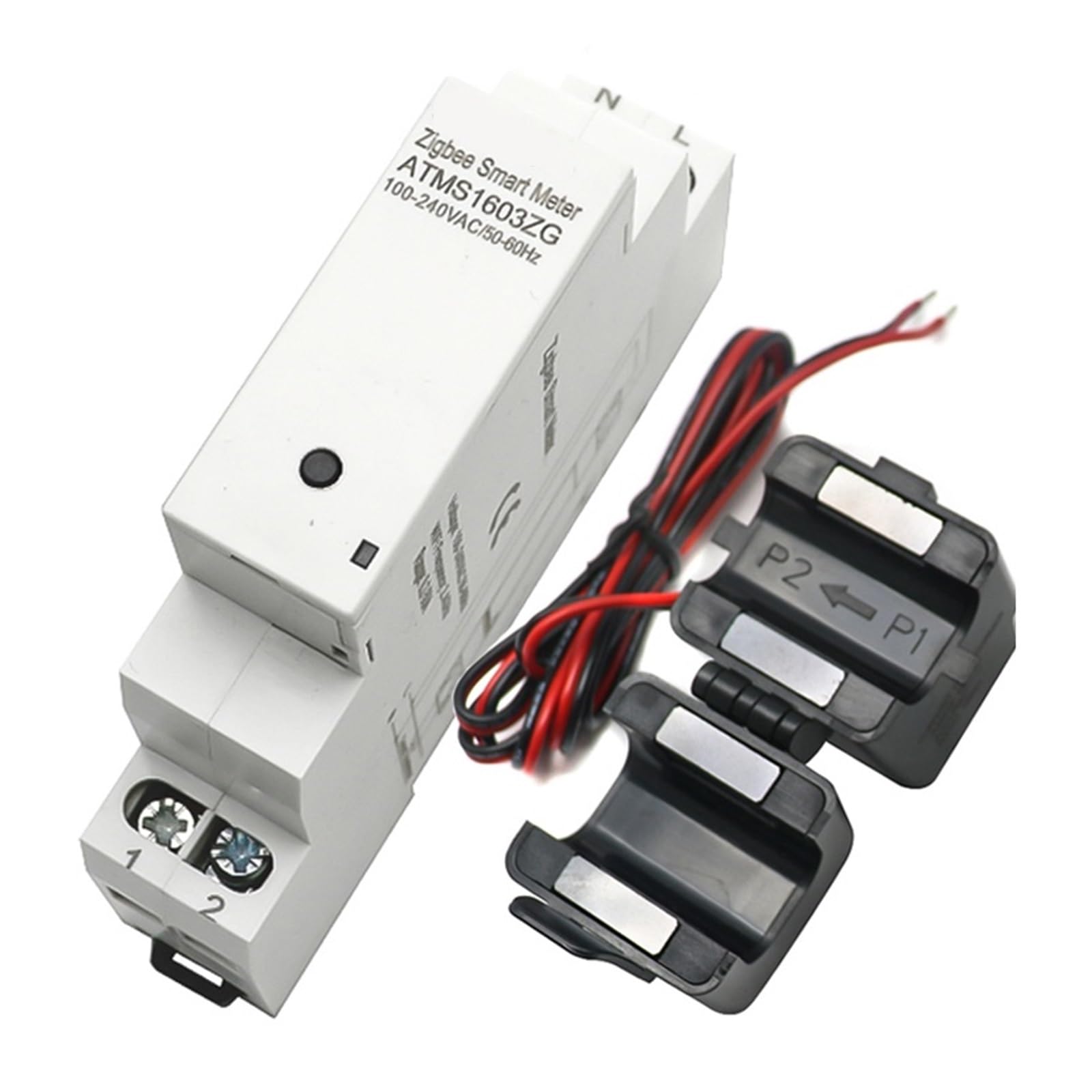 Tuya Smart WiFi Zigbee Licznik Energii Elektrycznej KWH Na Szynę Din Jednofazowy AC 50A 63A CT Miernik Prądu Przemiennego Aplikacja Monitor W Czasie Rzeczywistym Moc Monitorowanie Energii(Zigbee,63A)