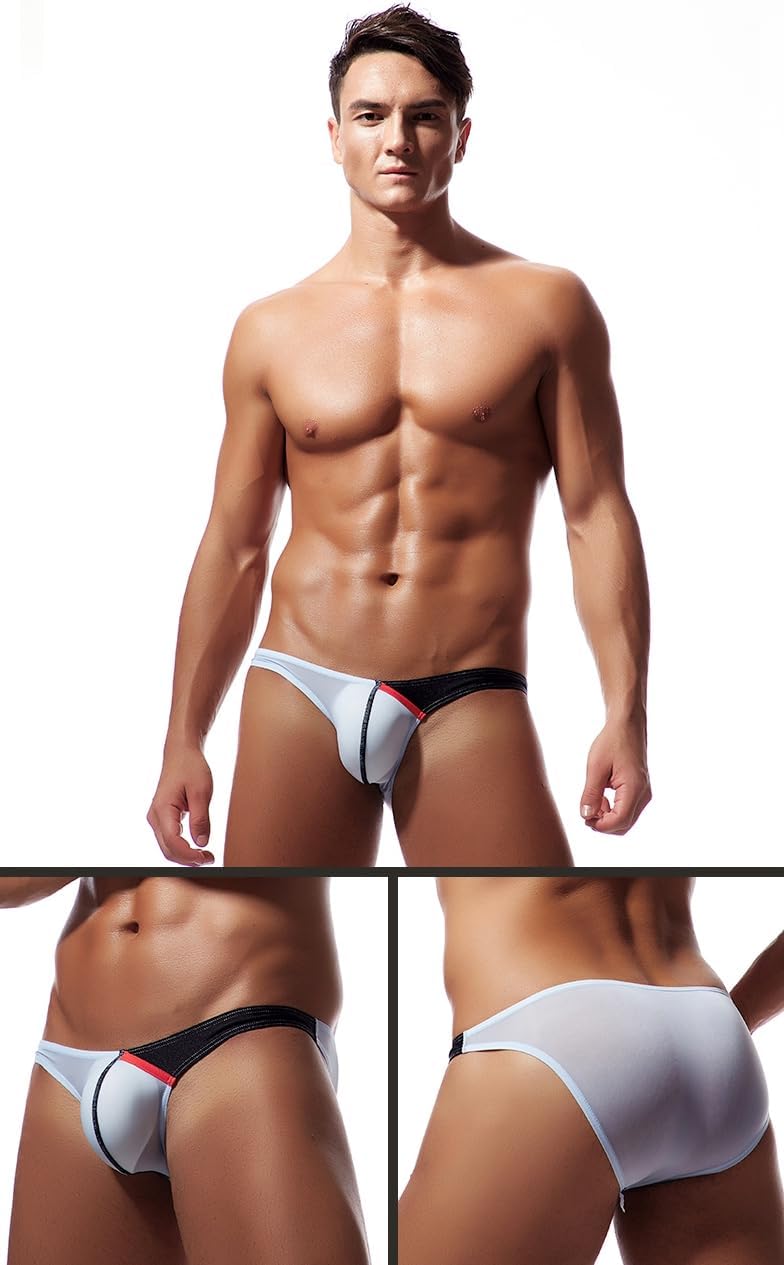 Men's Bikini Ice Silk Underwear Classic Low Rise Briefs