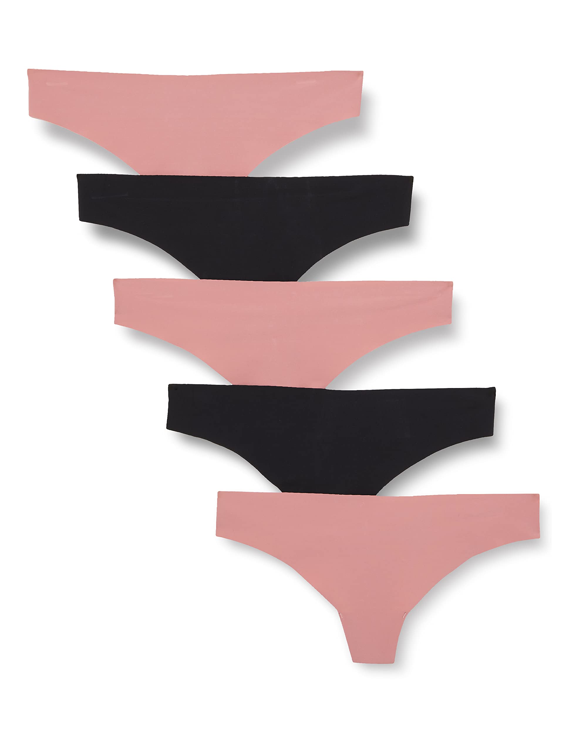 Iris & Lilly Women's Seamless Thong Underwear, Pack of 5