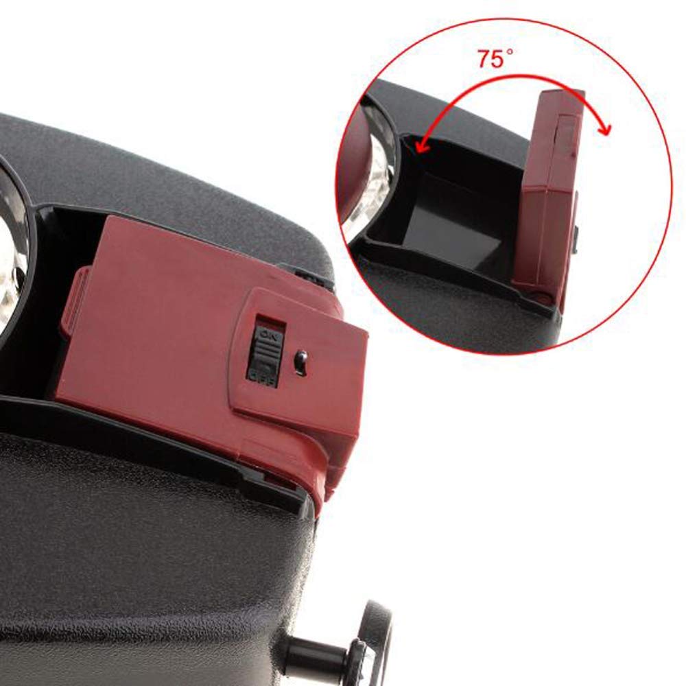 Diadema con luz LED, Visera de Lupa iluminada para Lectura, Lupa de joyería, reparación electrónica de Relojes/Negro de Amor