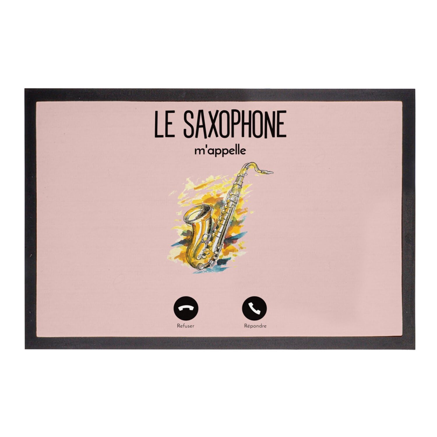 Paillasson rose saxophone cadeau idéal pour musicien passionné tapis d'entrée
