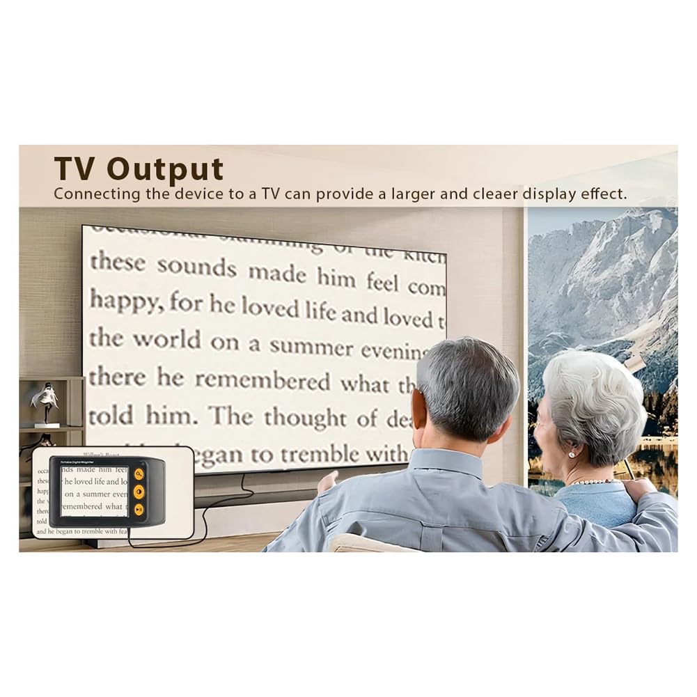 Lupa de Video Digital para Personas con Baja Visión, Lupa Electrónica, Ayuda de Lectura para Personas Mayores, Pantalla LCD de 3,5 Pulgadas, Zoom de 2-25x, Color Negro.