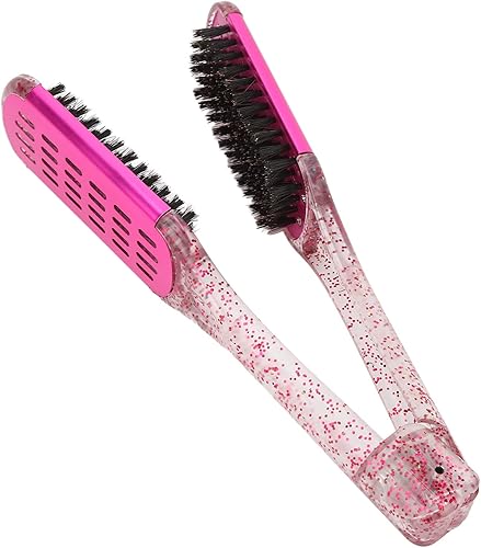 Miniatura 9 de Cepillo alisador de cabello y cepillo de doble función, peine de férula para alisar el cabello de doble cara, herramienta de secado rápido y