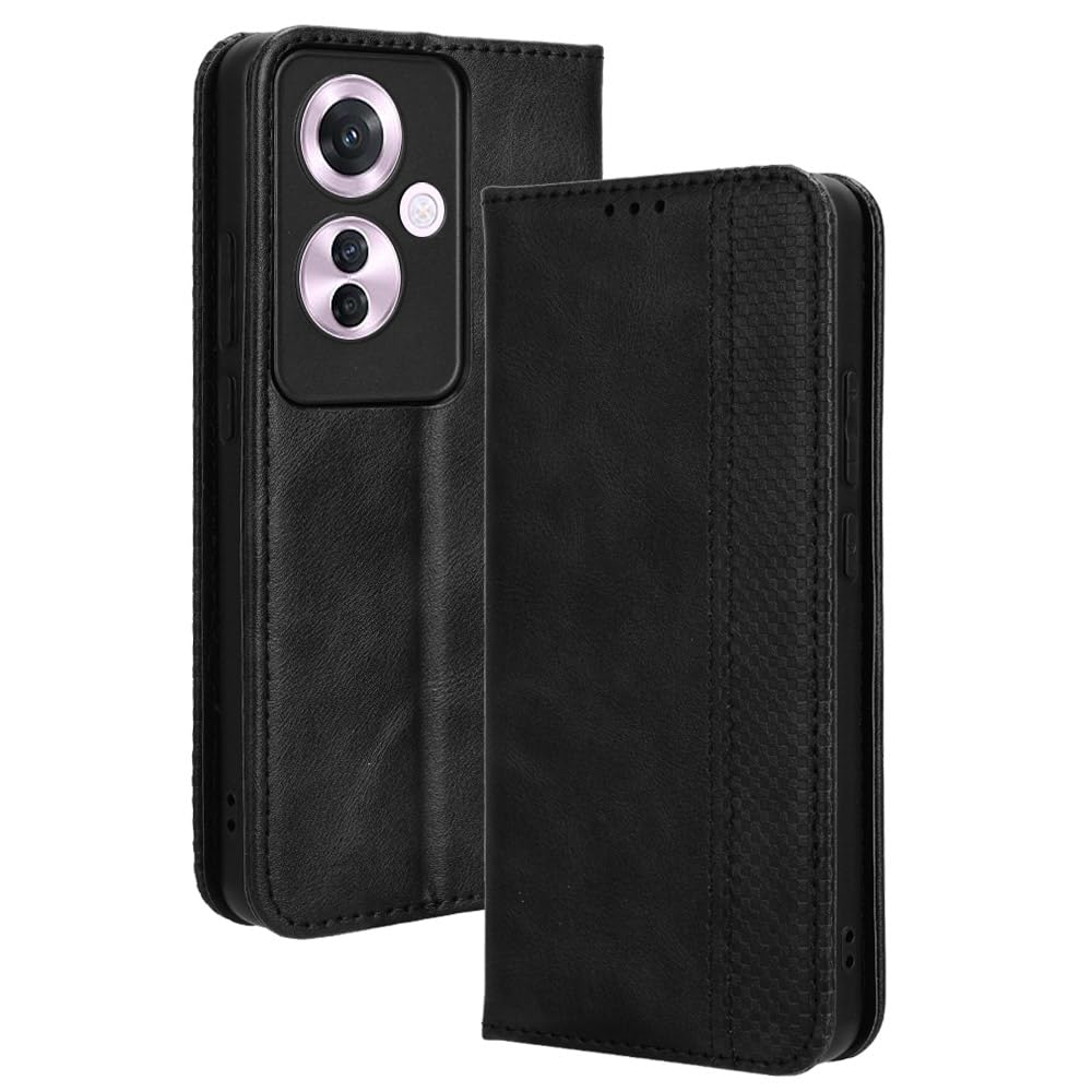 SEAHAI Custodia Portafoglio In Pelle Per Oppo Reno 11F 5G - Con Slot Carte E Supporto, Chiusura Magnetica, Marrone - 3