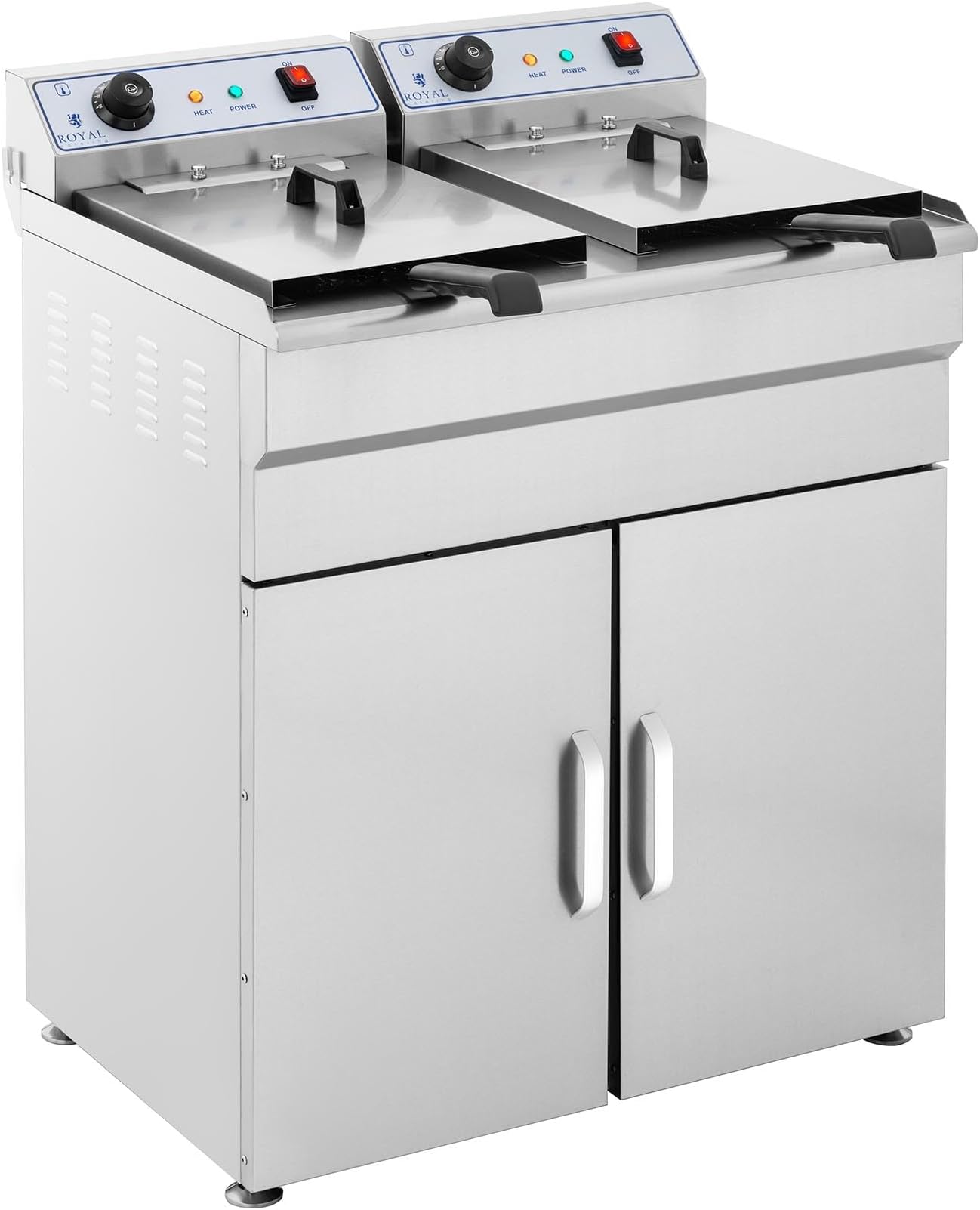 Royal Catering Friteuse Électrique 2 x 16 l Total / 2x 10 l D’Huile, 2 ...