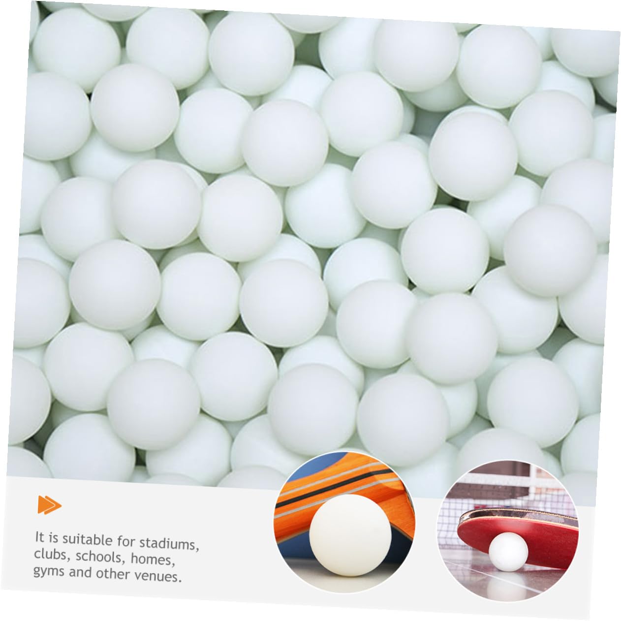 100 Unidades Unidades Pelotas de Entrenamiento para Tenis Mesa Bolas Pong para Práctica Clubes Escuelas y Exteriores