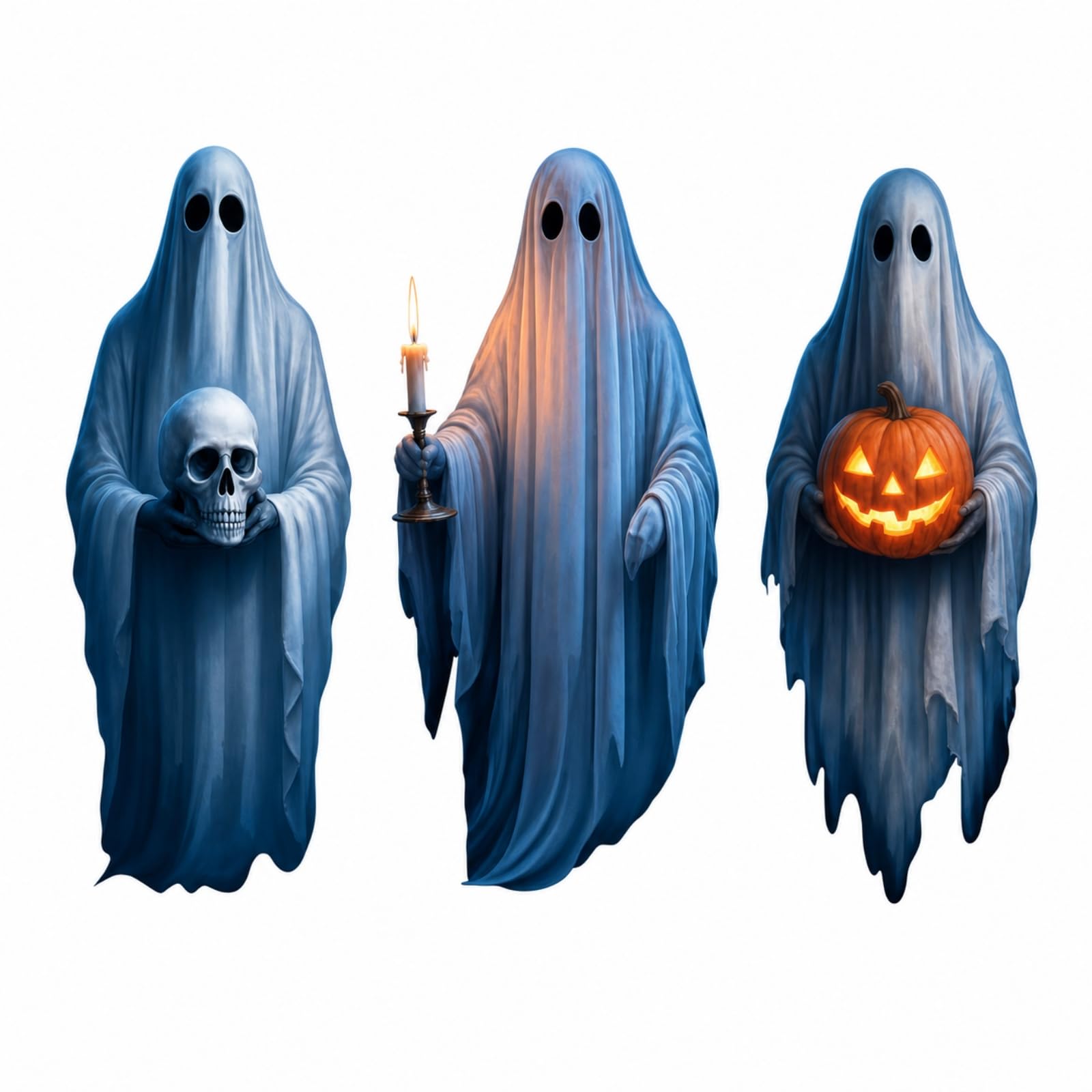 3 Pezzi Adesivo da Parete Impermeabile | Autoadesivo, Adesivo a Forma di, senza Residui, Decalcomania di Halloween, Grigio, 50x150cm