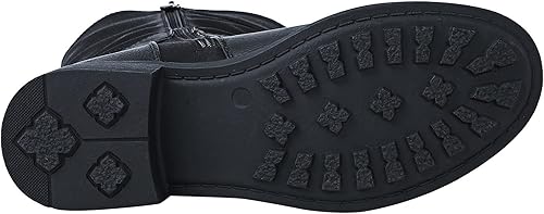 Vista 6 de GLOBALWIN Botas de motociclista de moda de otoño para mujer, botas de media pantorrilla para mujer, tacón bajo