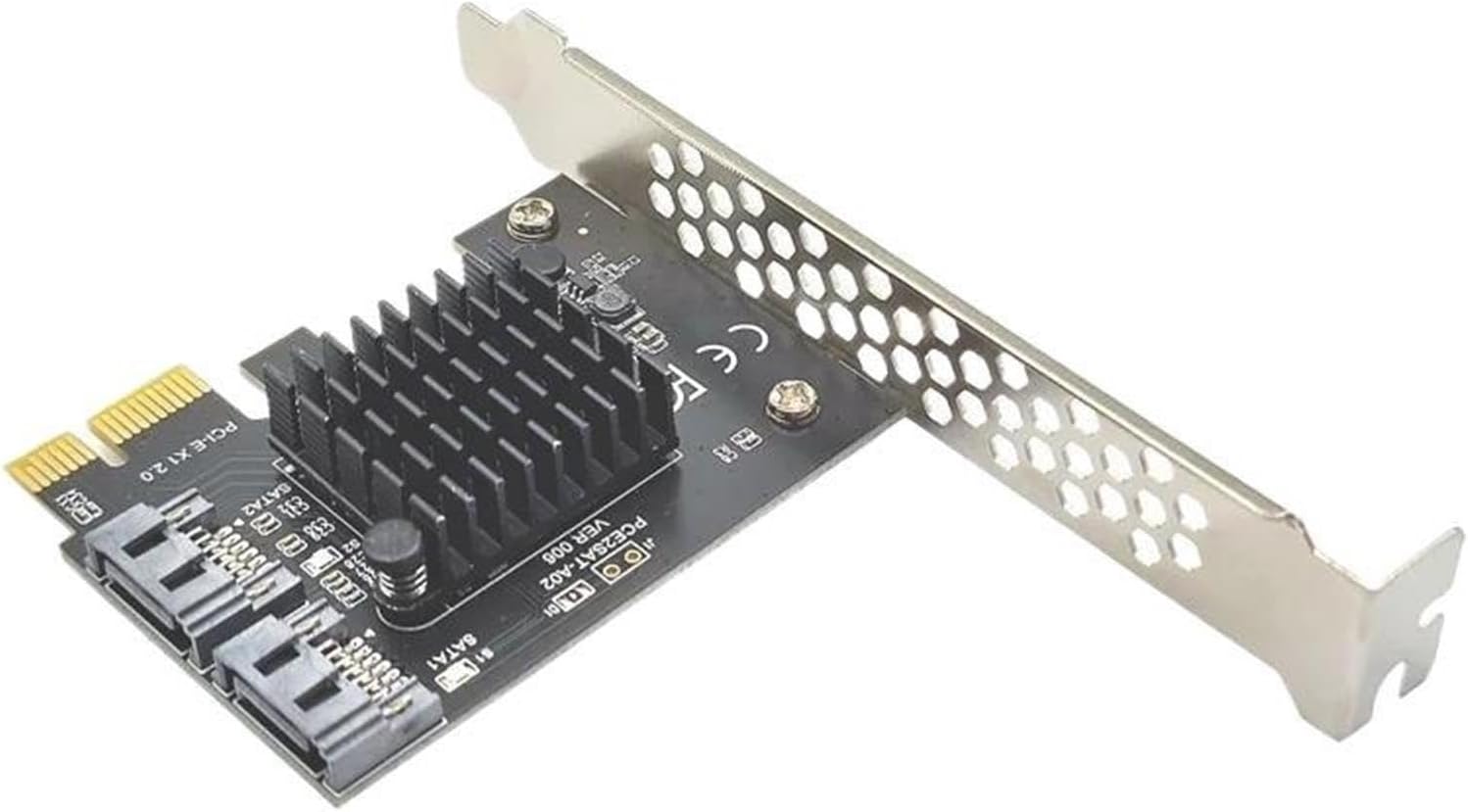 PCIe ASM1061 2-Port SATA3 6Gbps Expansion Adapter Card