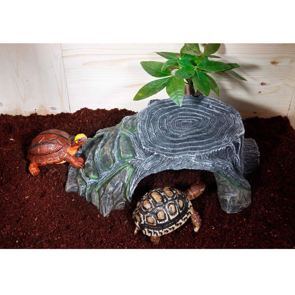 Escondite de Reptiles, Caja Cueva de Reptiles, decoración de Esquina de hábitat, escondites de Tortugas, Serpientes Lagarto, Accesorios para Cajas de Reptiles, Adornos (25 * 22,5 * 9,5 cm)