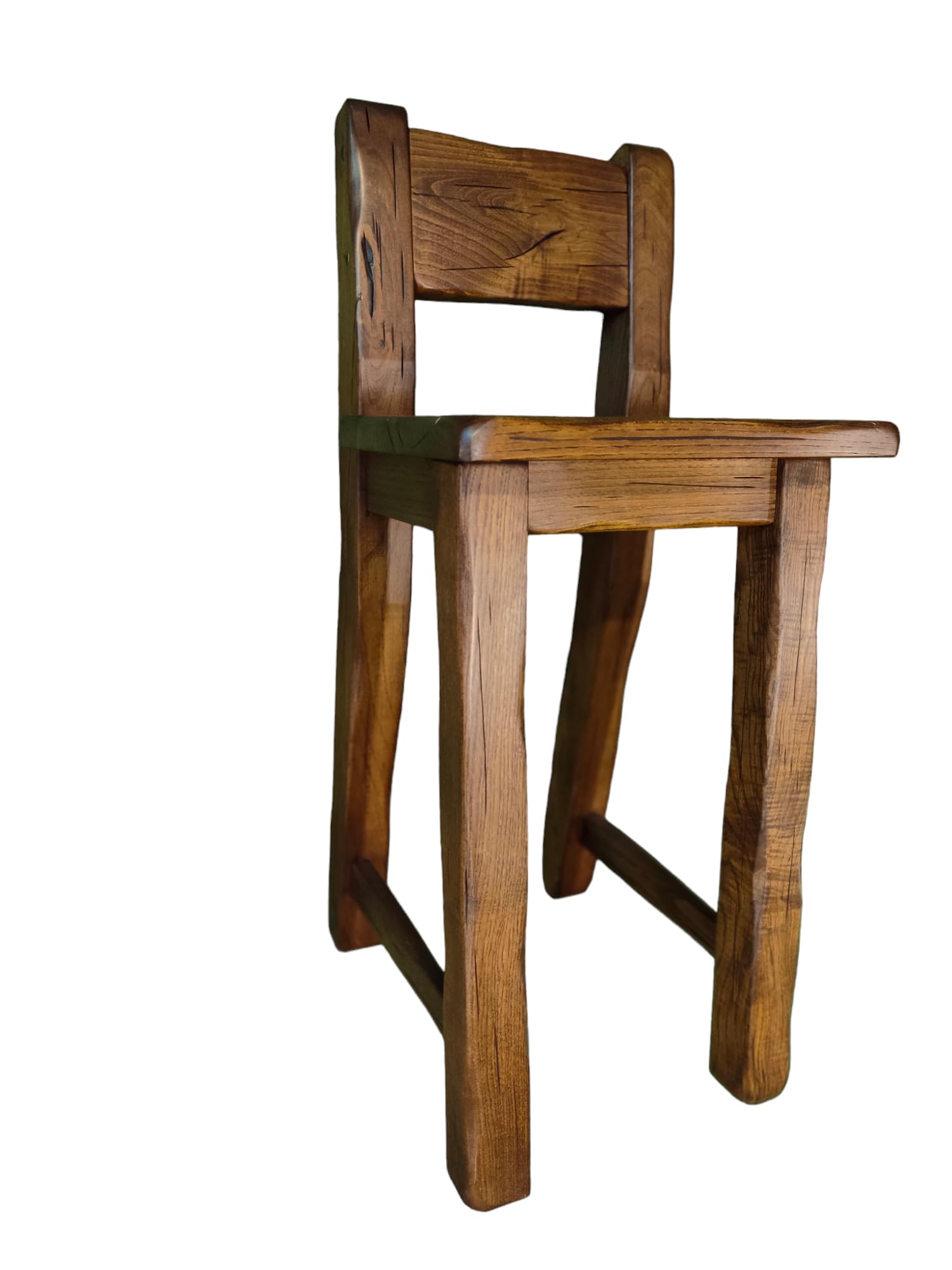 Tabouret en bois de châtain européen artisanat haut de gamme et design épuré
