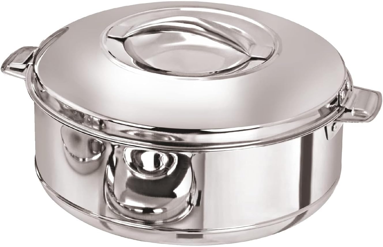 Maxfresh Royal Hotpot 2500ml | Stainless Steel Insulated Casserole with Airtight Lid | Food Warmer for Chapati, Curry, Roti | Keeps Food Hot for 4 Hours | Durable & Odorless | Made in India