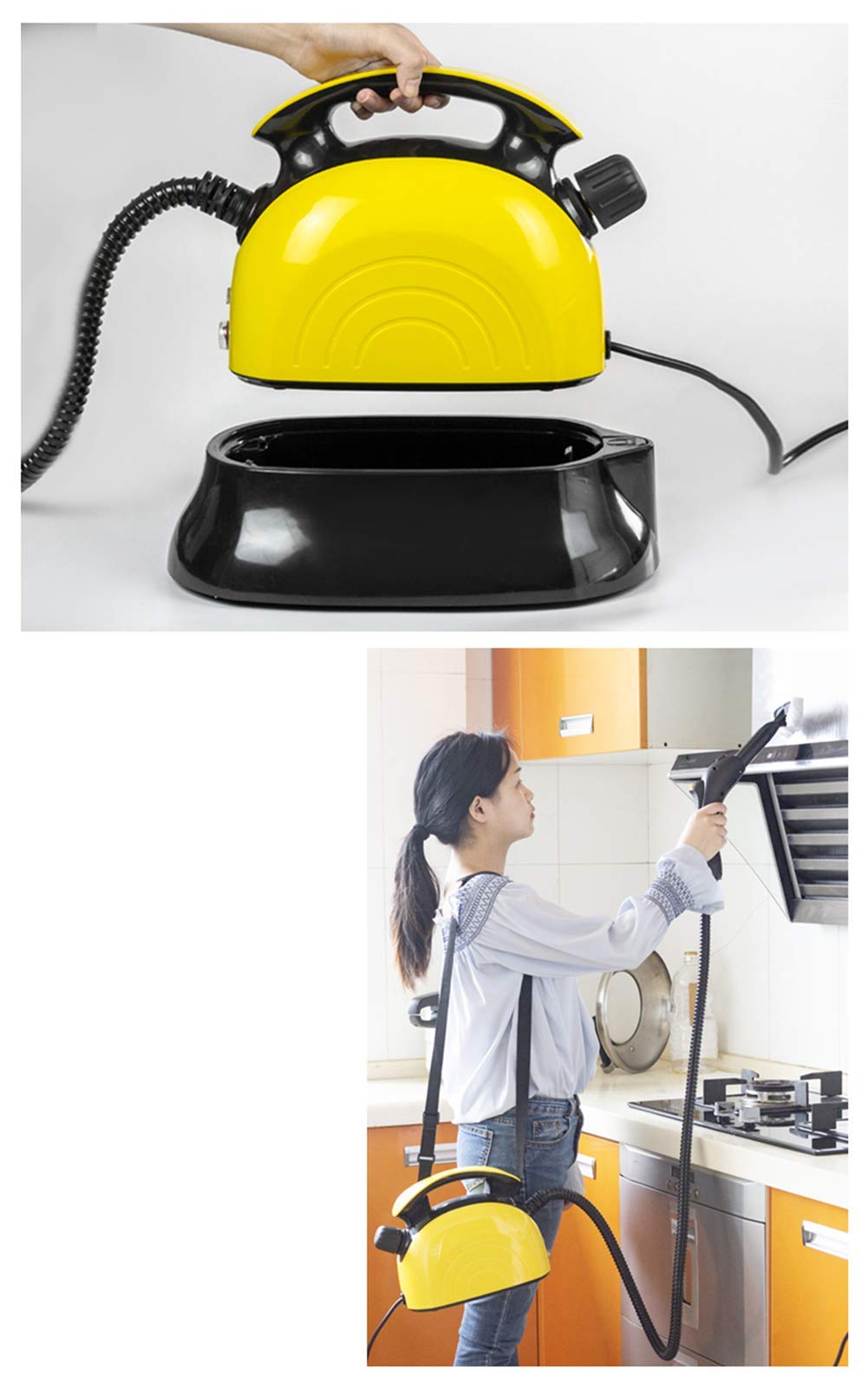 Limpiador a Vapor, fregona a Vapor Multifuncional con Accesorios para la mayoría de los Pisos, Ventanas, alfombras, Prendas de Vestir y más