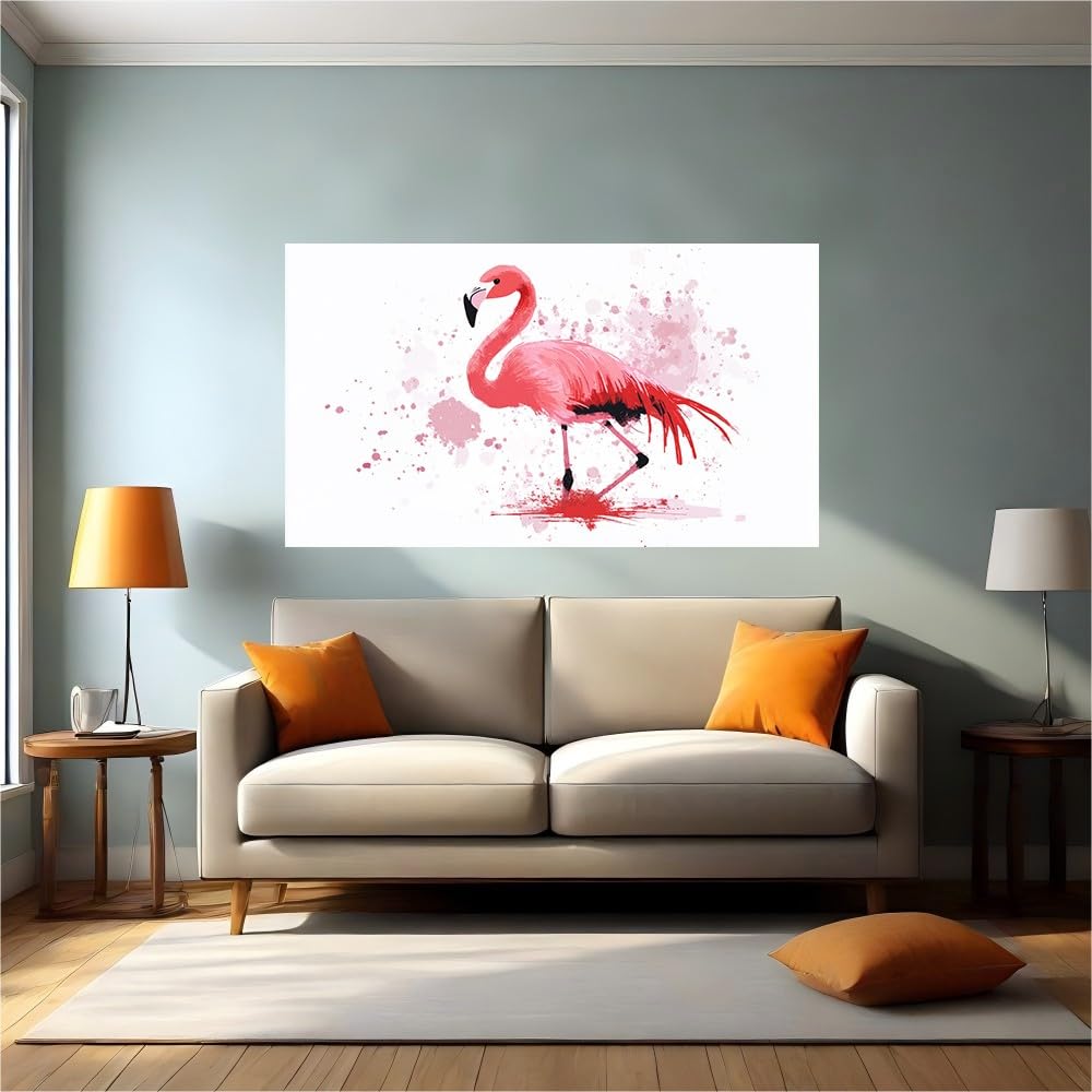 Calcomanías de pared flamencos de acuarela vinilo adhesivo decorativo para habitaciones y casa