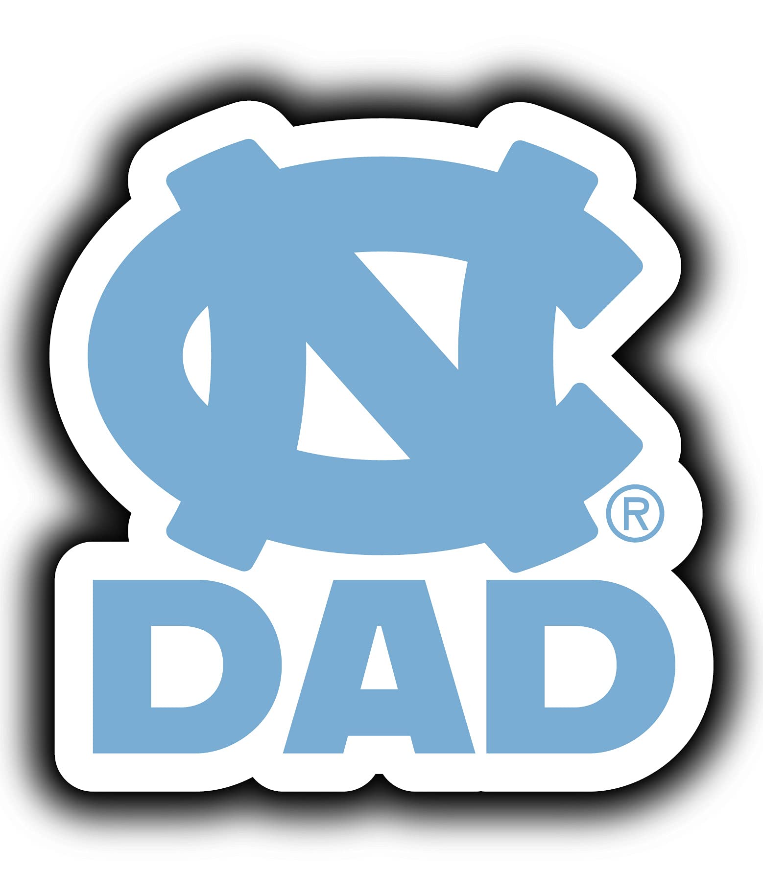UNC Tar Heels 4-Inch Proud Dad Die Cut Decal Officially Licensed Collegiate Product