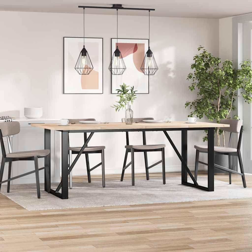 Plateau de table en pin massif 200 x 100 x 2 5 cm - Design rustique - Nettoyage facile - Utilisation polyvalente pour table à manger, cuisine et extérieur