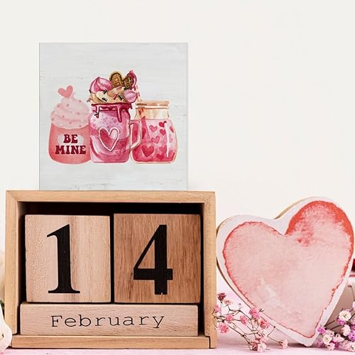 Vista 18 de Decoración de San Valentín, decoración del día de San Valentín, gnomos de San Valentín, camión, un camión cargado de amor, decoración de madera