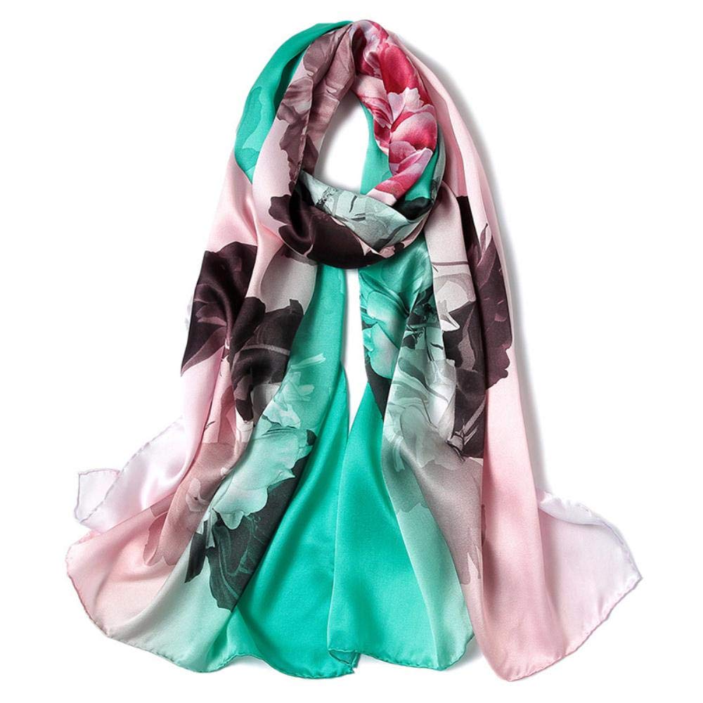 Sciarpa di Seta da Donna in Stile Cinese, Stampa di Seta di gelso, Lunga Bretella, Sottile, in Raso, con Nappa, Lungo Scialle (n.: 1 170 cm*53 cm) (n.: 8 170 cm*53 cm) (n.: 7 170 cm*53 cm)