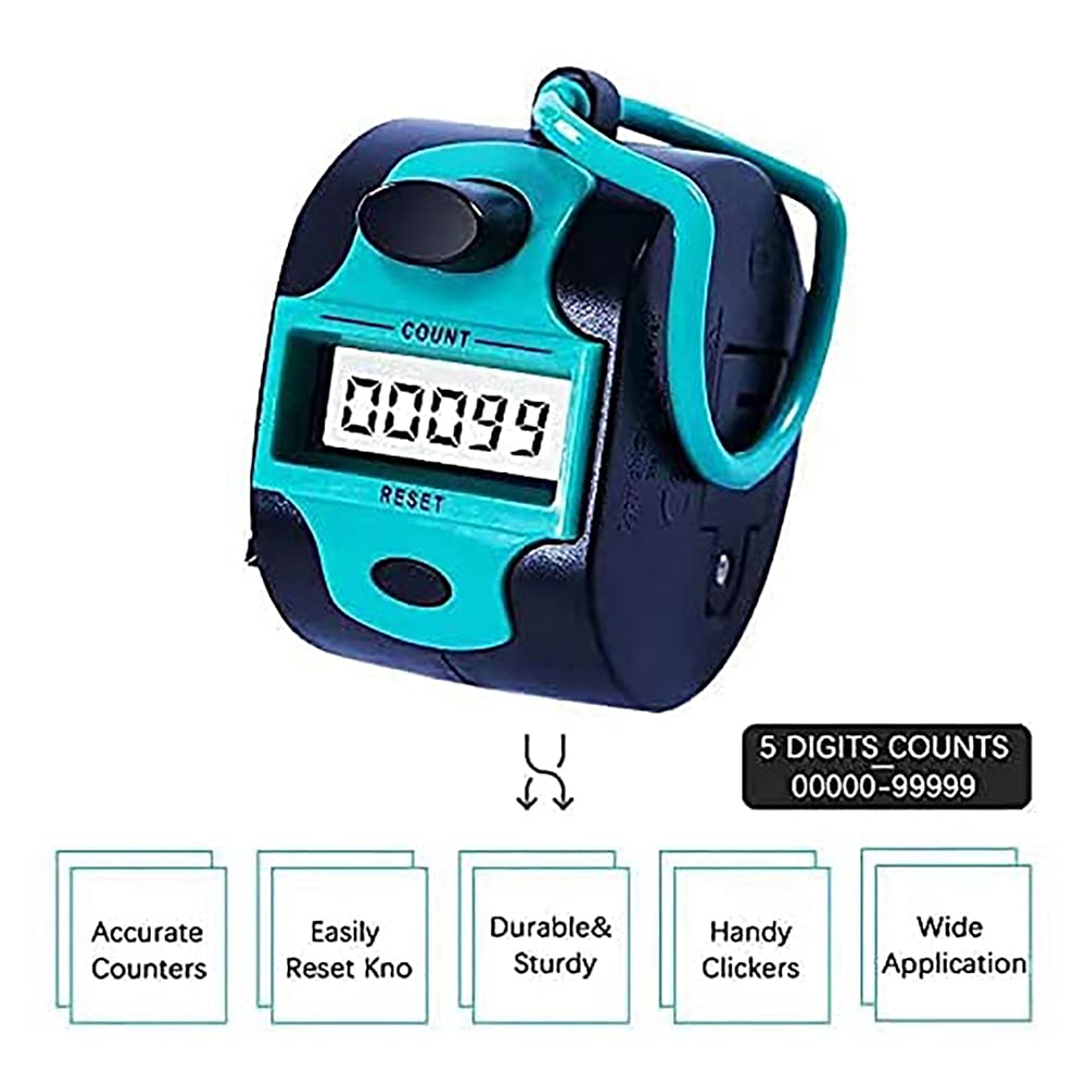 Compteur Mécanique à Anneau Digital - Design Fleuri Strass, Réinitialisable, Portable Pour Sport, Danse, Classe - 9