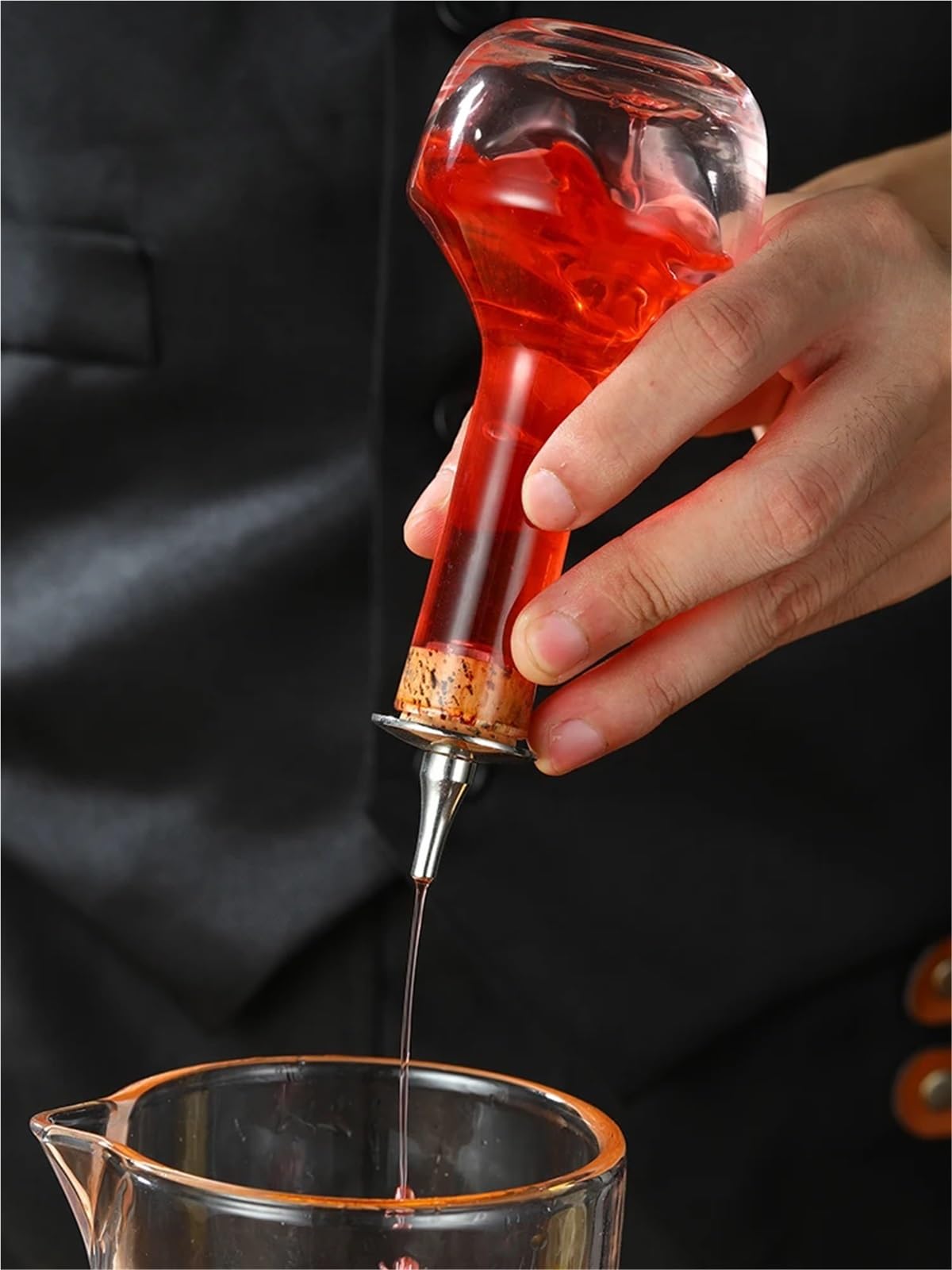 Bouchons à vin 6 pièces goutteur liqueur Dasher hauts outil de barre for garder le Champagne frais(Mixed)