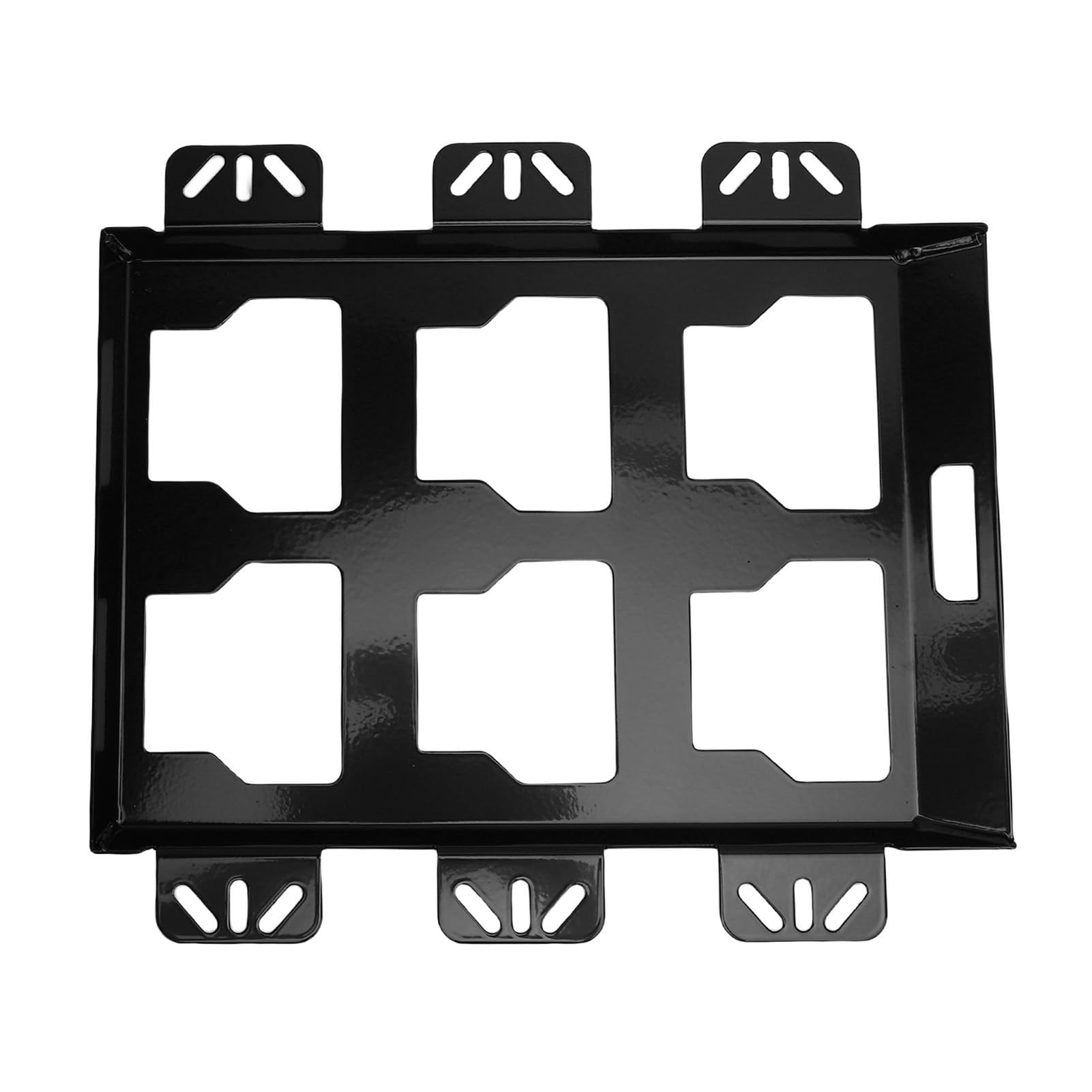 PLACA DE MONTAJE DE LA CAJA DE HERRAMIENTAS FIJADA DE FORMA SEGURA A LAS PAREDES DE LAS CAJAS DE CAMIONES Y MÁS (Negra)