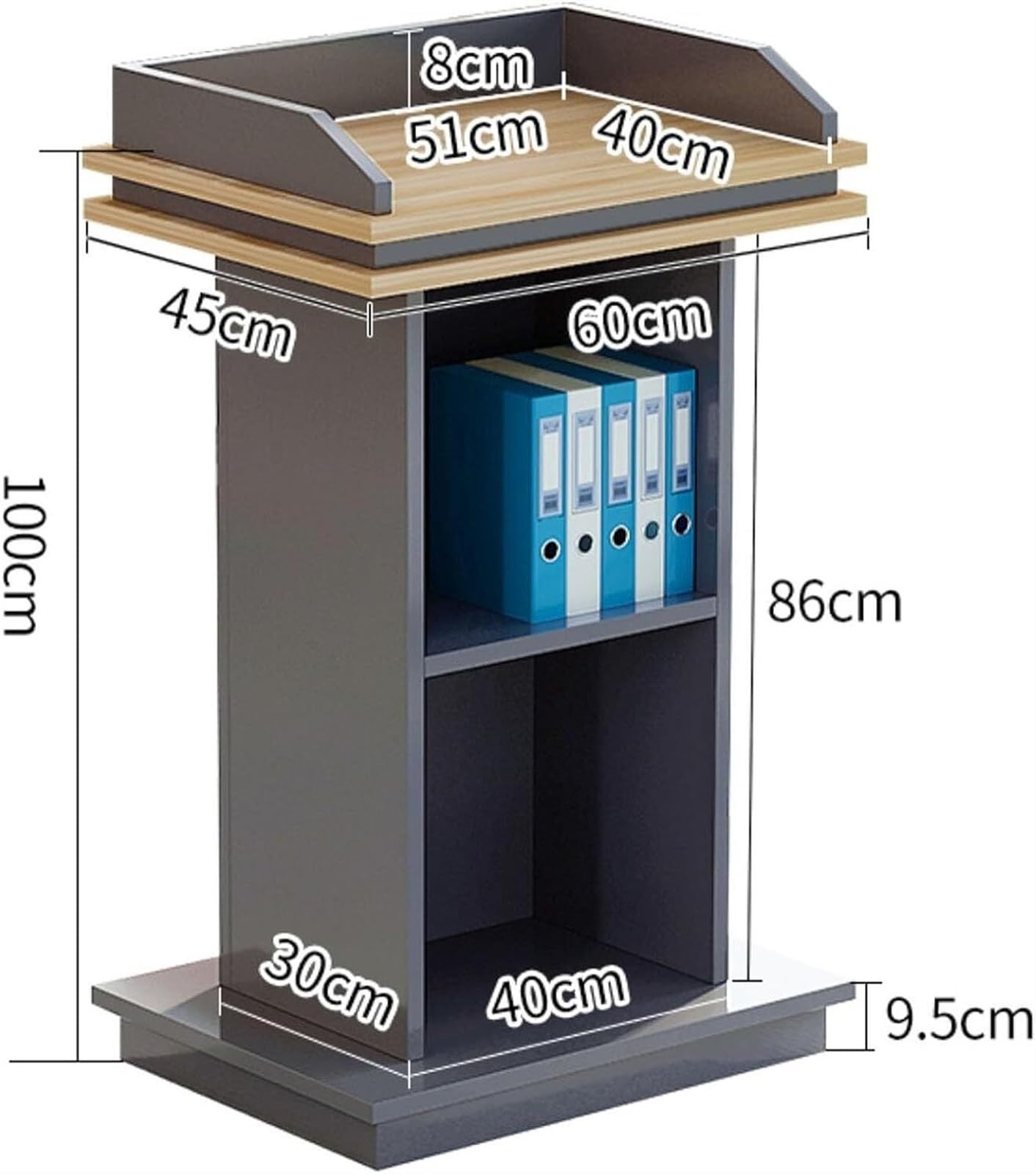 Soporte de podio madera resistente, atril for el hogar, púlpito