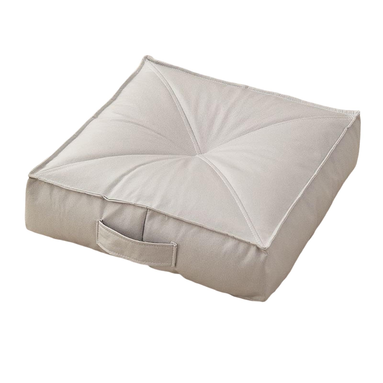 HEAVENGLOW Floor Cushion Meditation Cushion Thicken Chair Pad for Tatami Indoor Bedroom Gray-image-26