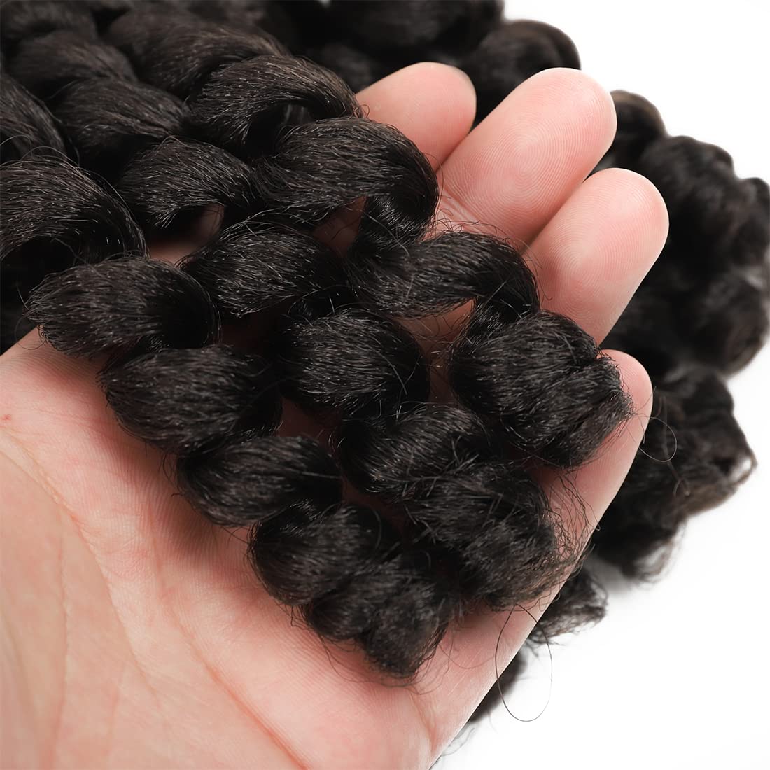 Crochet Braids Hair 8 Inch Jamaican Bounce Wand Curl Crochet Hair Curly Bounce Crochet Braids Hair Extension Twist Crochet Hair(5 PCS, 4)