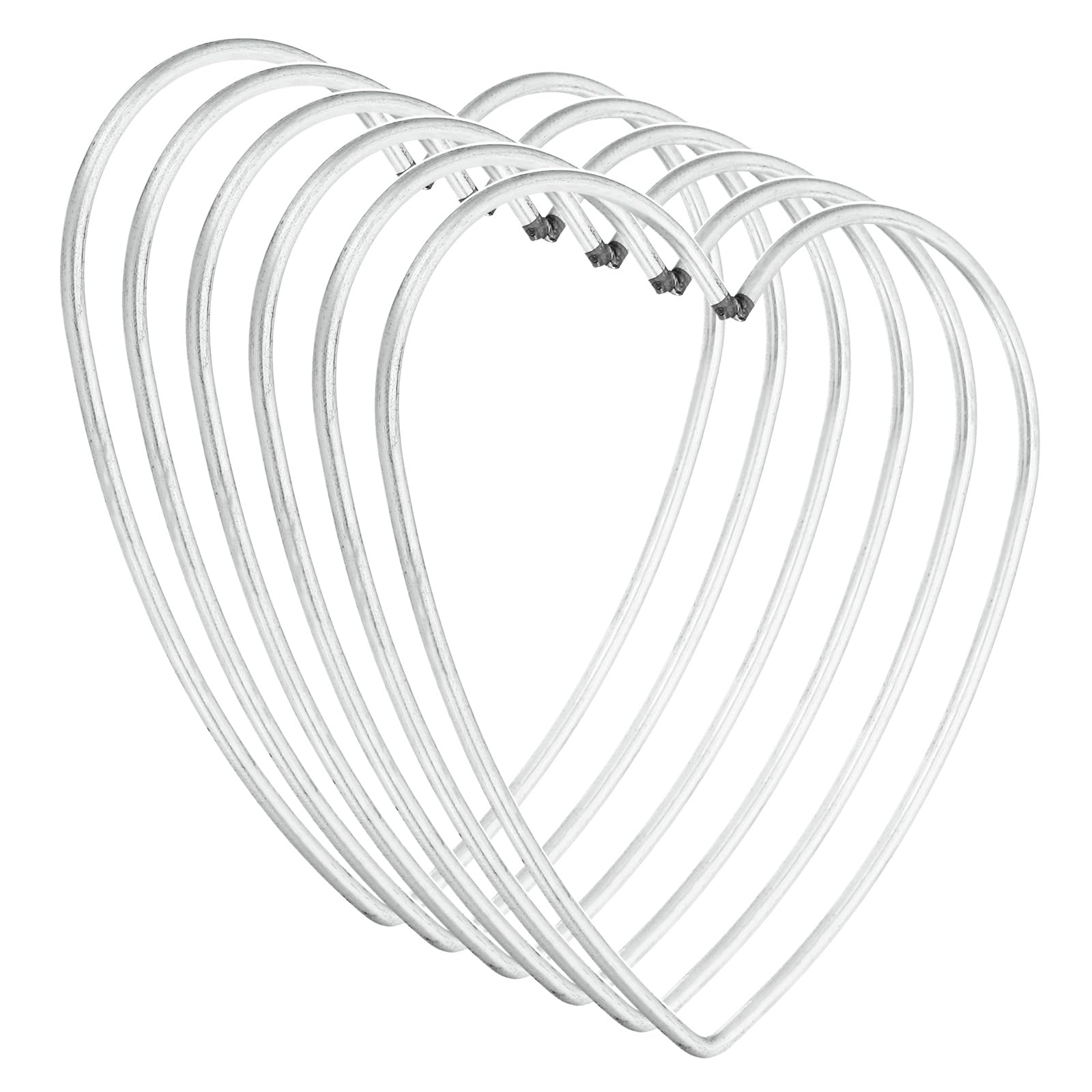 PATIKIL 6 Ring Acchiappasogni, 12pz Cuore in Metallo Forma di Macramè Tiara Ring per Fai Da Te Casa Artigianato Matrimonio Decorazioni Appese a Parete, Oro